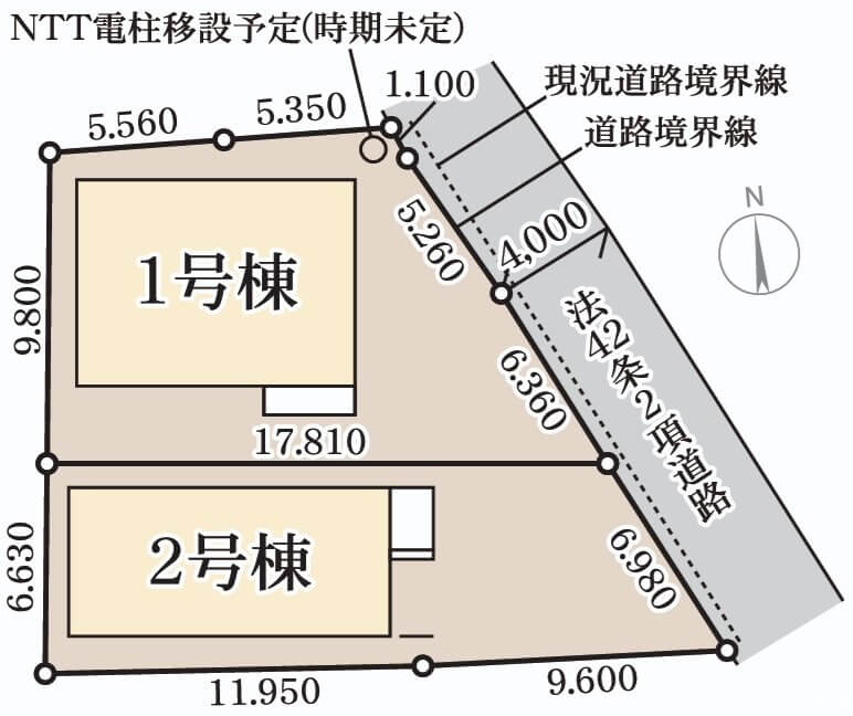 1号棟と2号棟の2区画で販売です。(1号棟は成約済み)
