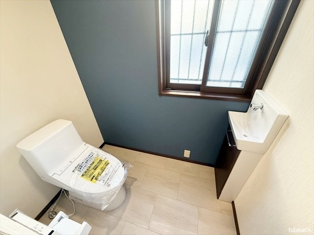 １階トイレには手洗い場もついていますので、お子さんにトイレの後は手を洗うんだよということも自然と教えることが出来ます。