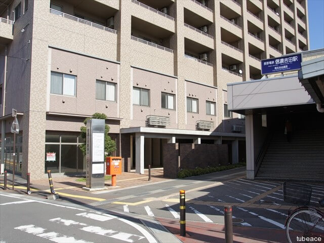 外観・長野電鉄線信濃吉田駅、北口