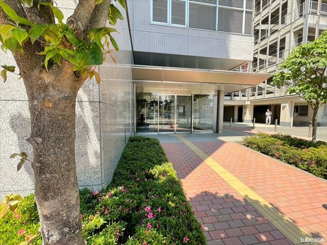 管理の行き届いた植栽がきれいなエントランスアプローチ。