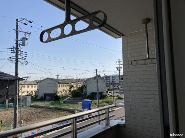 開放感のあるバルコニー。南向きで洗濯物も早く乾きそうですね。