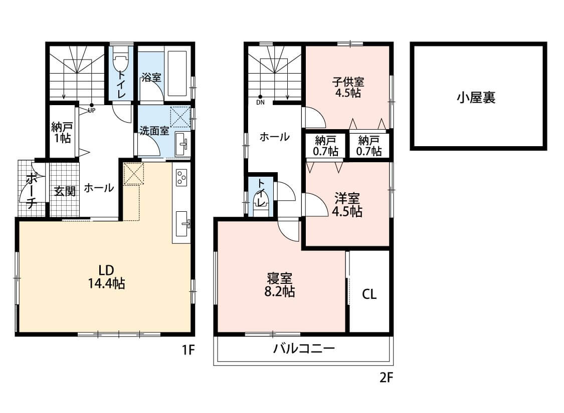 ゆとりある3LDKで家族みんなが快適。納戸や充実した収納でお部屋をすっきり保てます。